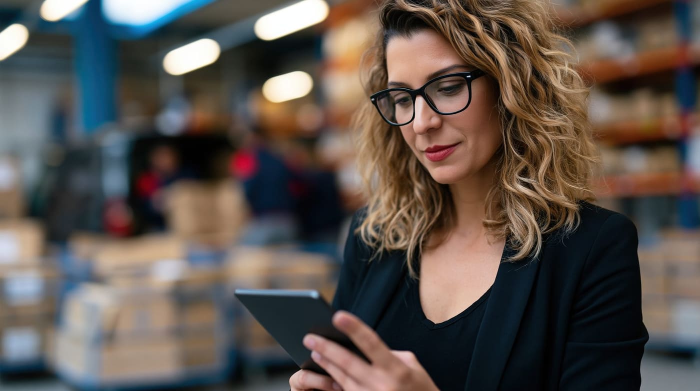 Lojista acompanhando a operação do e-commerce no tablet